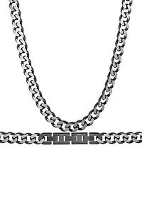 Stainless Steel Curb Chain Necklace