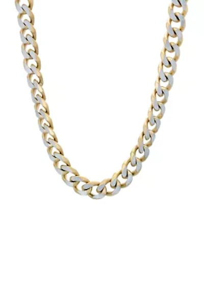Stainless Steel Curb Chain Necklace with Double Extension Lock