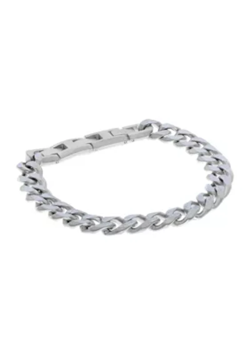 Stainless Steel 11 Millimeter Curb Chain Bracelet, 9 Inch