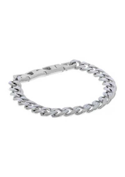 Stainless Steel 11 Millimeter Curb Chain Bracelet, 9 Inch