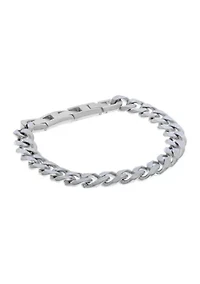 Stainless Steel 11 Millimeter Curb Chain Bracelet, 9 Inch