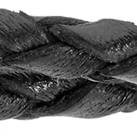 Stainless Black Leather and Carbon Bracelet with Magnetic Clasp