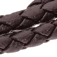 Stainless Steel Brown Leather Bracelet with Magnetic Closure