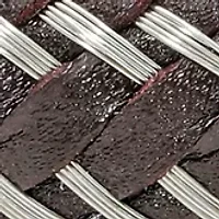 Stainless Steel and Brown Leather Bracelet with Magnetic Extender Closure