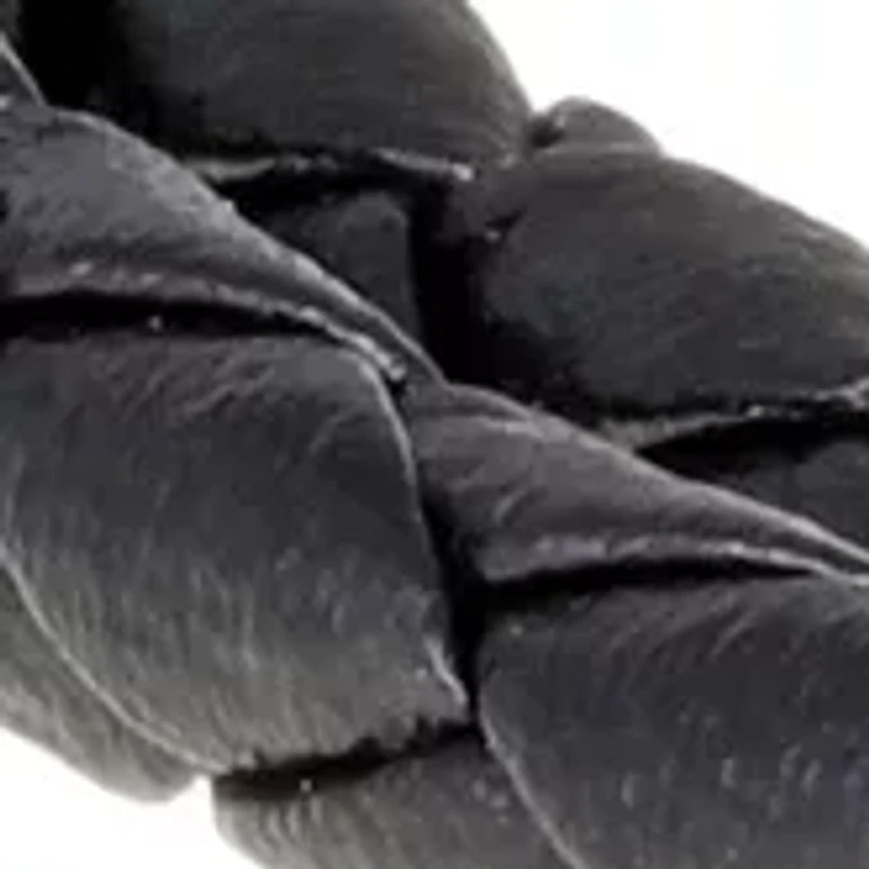 Stainless Steel Black Braided Leather Leather Bracelet with Adjustable Clasp and Black Ion Plating