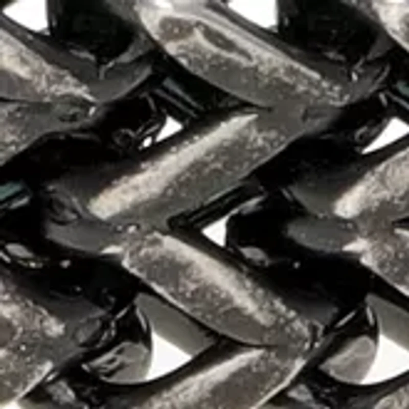 Stainless Steel Curb Chain Bracelet with Black and Gold Ion Plating