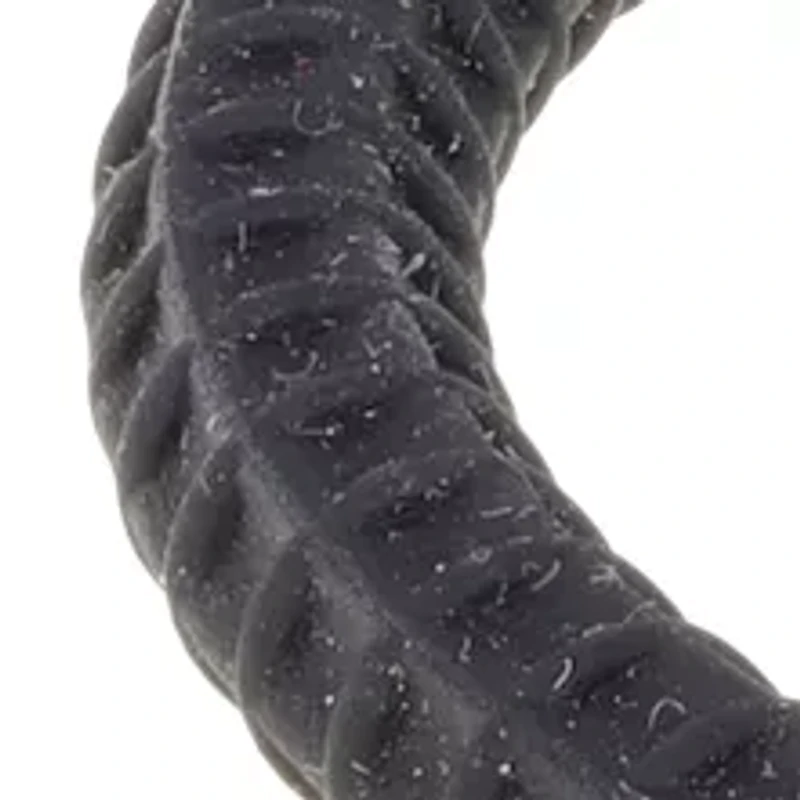 Damascus Steel and Silicone Bracelet with Gold Tone IP Black