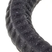 Damascus Steel and Silicone Bracelet with Gold Tone IP Black