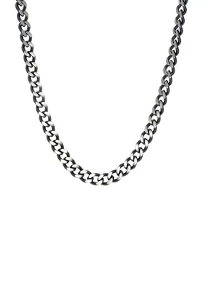 Stainless Steel Two Tone Neck with Gray IP 24 Inch Chain