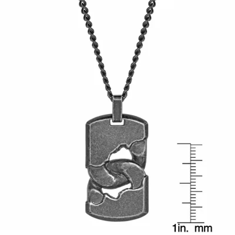Stainless Steel Dog Tag Pendant Necklace
