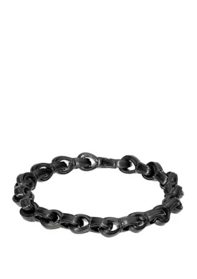 Stainless Steel Bracelet with Matte Black IP