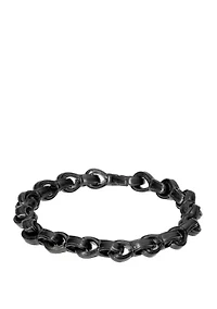 Stainless Steel Bracelet with Matte Black IP