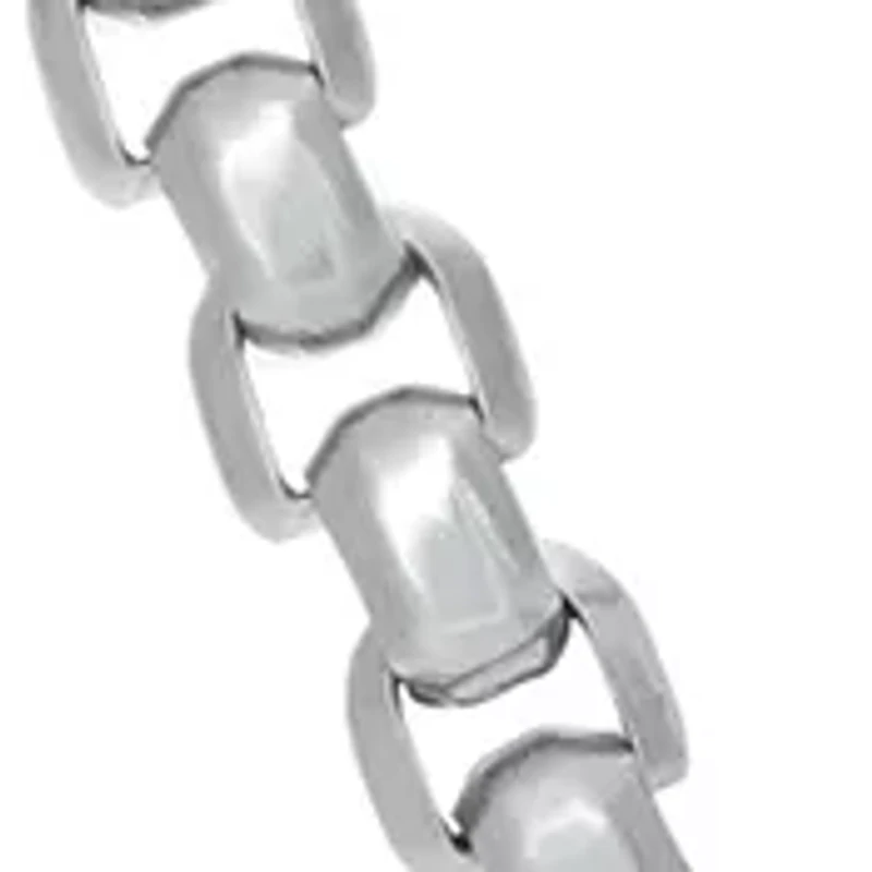 Stainless Steel 5 Millimeter Round Box Chain Necklace, 22 Inch
