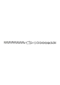 Stainless Steel 5 Millimeter Round Box Chain Necklace, 22 Inch