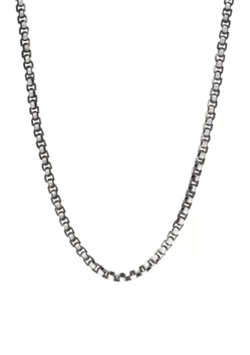 Stainless Steel 24 Inch Chain Black IP Plated