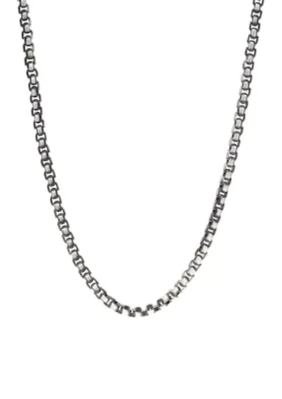 Stainless Steel 24 Inch Chain Black IP Plated