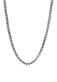 Stainless Steel 24 Inch Chain Black IP Plated