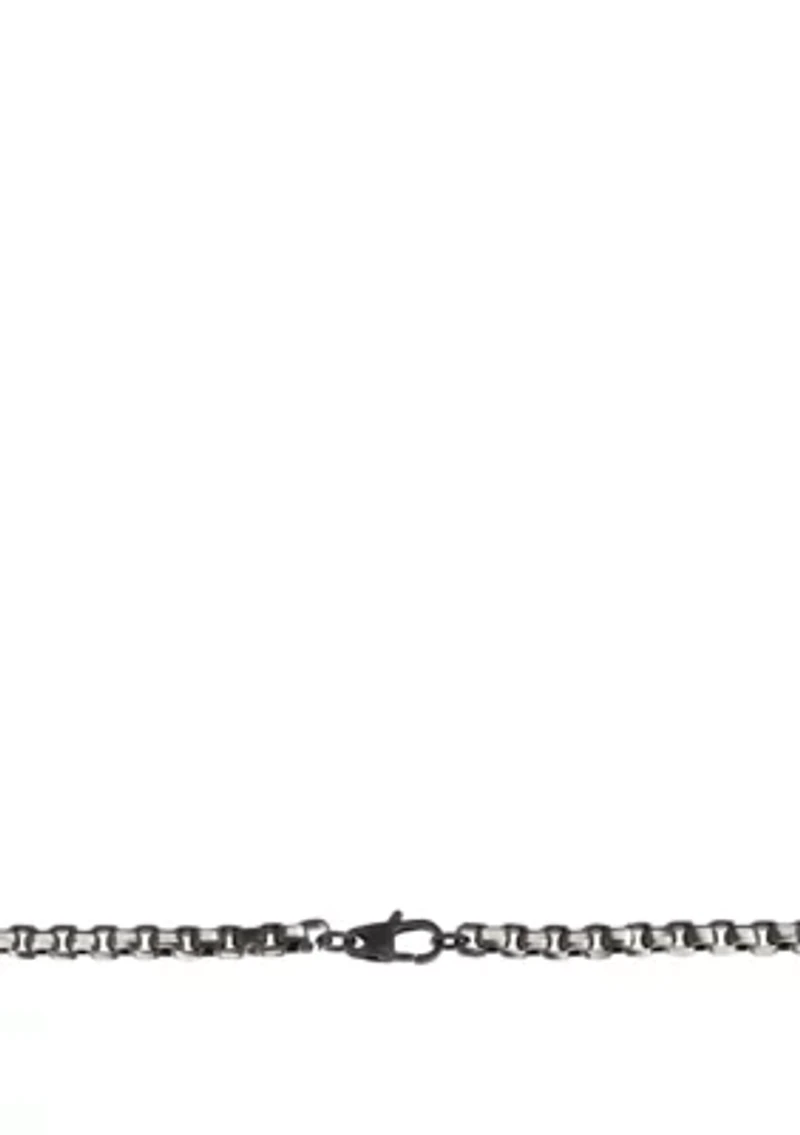Stainless Steel 24 Inch Chain Black IP Plated
