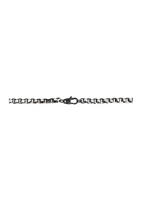 Stainless Steel 5 Millimeter Round Box Chain Bracelet with Two Tone Black Ion Plating, 8.5 Inch