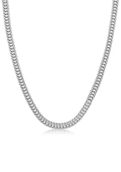 Stainless Steel 6MM Herringbone Chain Necklace, 18" Length