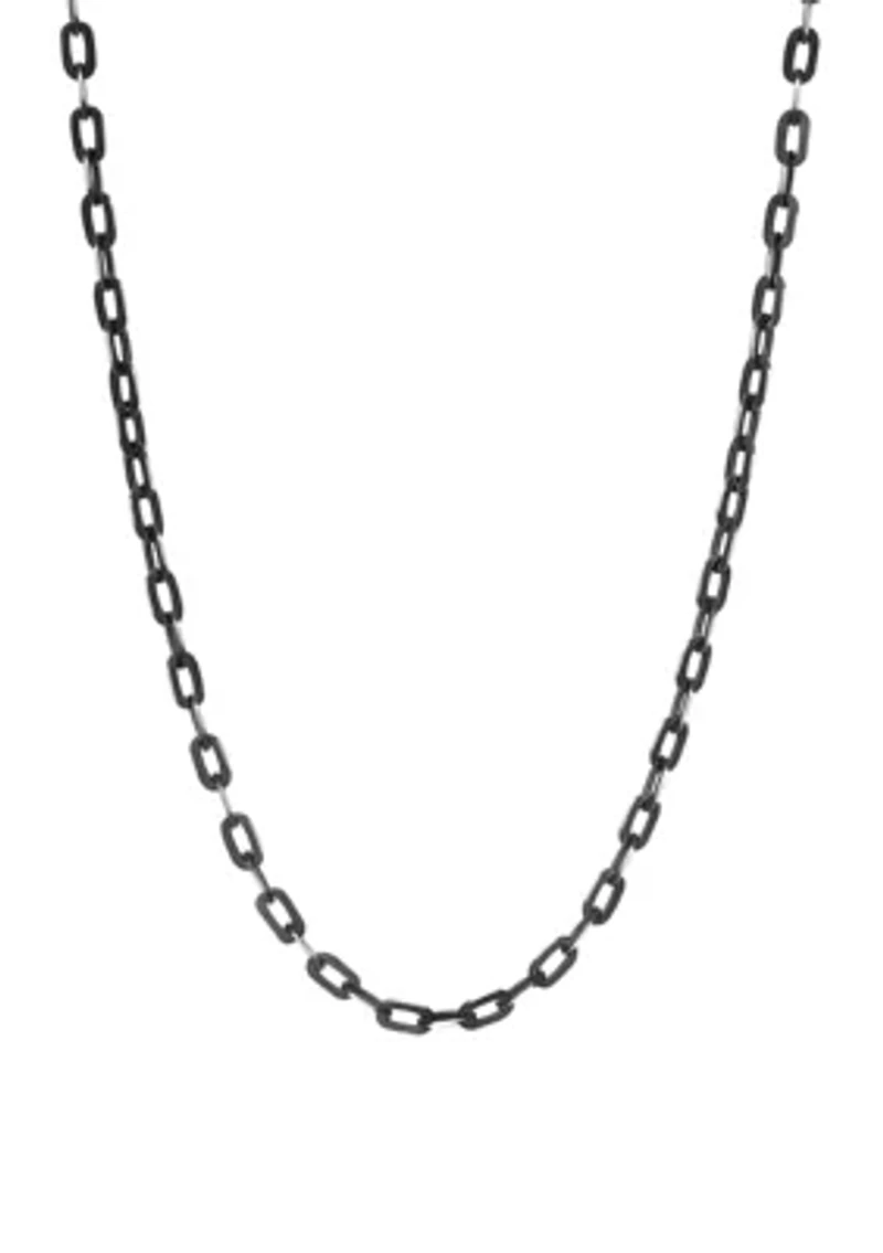 Stainless Steel 24 inch Chain with Black IP