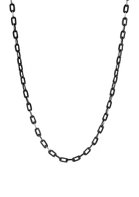 Stainless Steel 24 inch Chain with Black IP