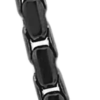 Stainless Steel 2.5 Millimeter Snake Chain Necklace with Black Ion Plating, 24 Inch