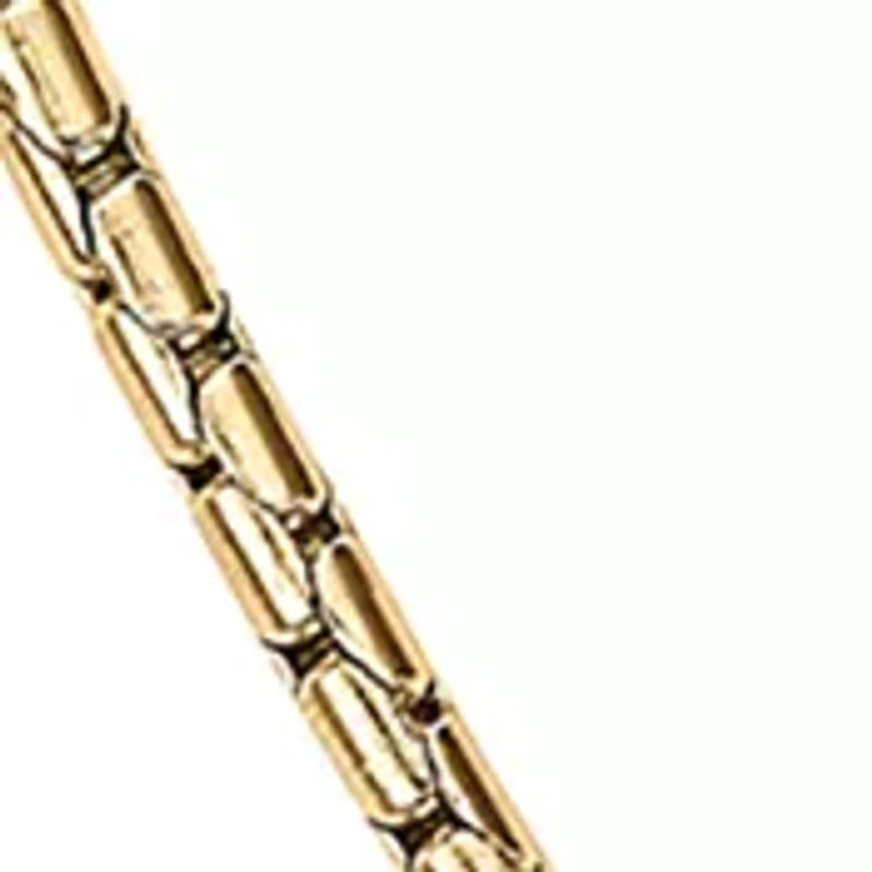 Stainless Steel 2.5 Millimeter Snake Chain Necklace with Gold Tone Ion Plating, 24 Inch