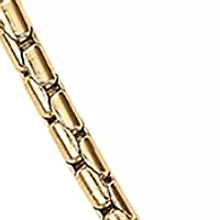 Stainless Steel 2.5 Millimeter Snake Chain Necklace with Gold Tone Ion Plating, 24 Inch