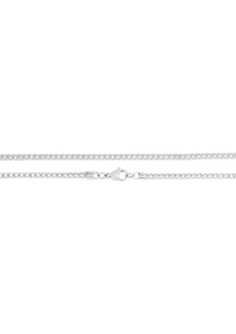 Stainless Steel 2.5 Millimeter Franco Chain Necklace