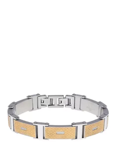 1/3 ct. t.w. Cubic Zirconia Stainless Steel Bracelet with GIP and Extender Lock