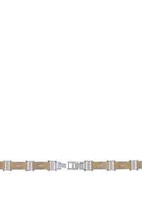 1/3 ct. t.w. Cubic Zirconia Stainless Steel Bracelet with GIP and Extender Lock