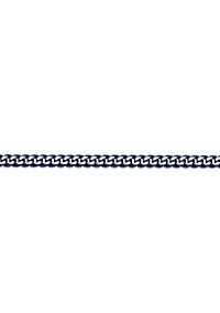 Stainless Steel 8MM Curb Chain Necklace with Blue Ion Plating Double Extension Clasp, 20" Length