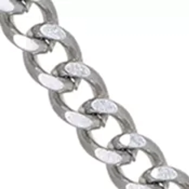 Stainless Steel 3 Millimeter Curb Chain Necklace, 24 Inch