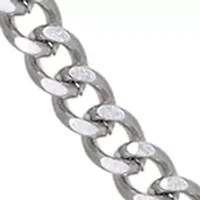 Stainless Steel 3 Millimeter Curb Chain Necklace, 24 Inch