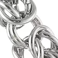 Stainless Steel 6 Millimeter Byzantine Chain Necklace, 18 Inch