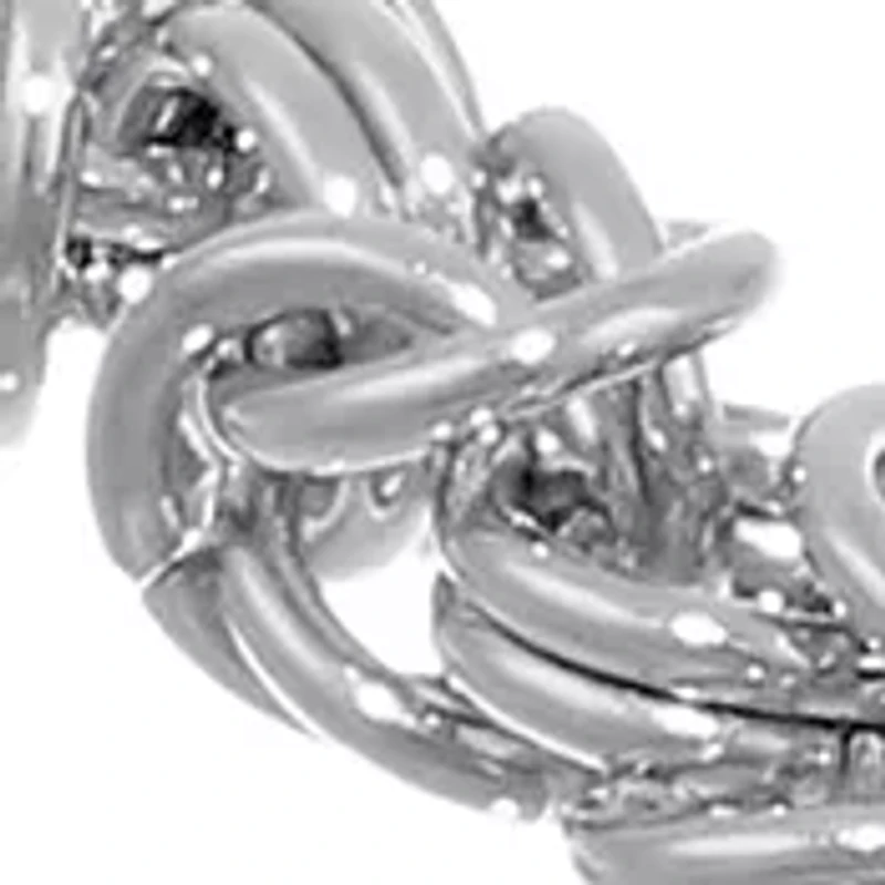 Stainless Steel 6 Millimeter Byzantine Chain Bracelet, 9 Inch