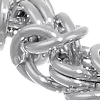 Stainless Steel 6 Millimeter Byzantine Chain Bracelet, 9 Inch