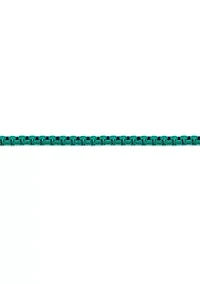 Stainless Steel 3MM Box Chain Necklace with Turquoise Acrylic, 24” Length