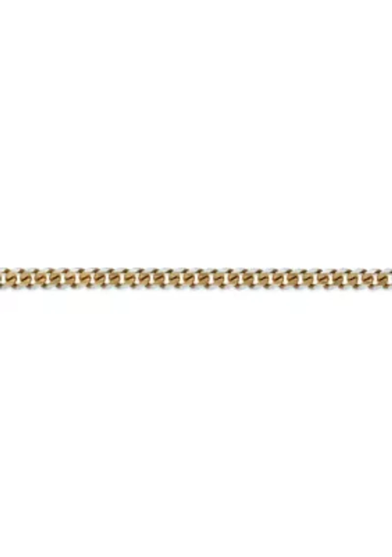 Stainless Steel 8mm Two Tone Curb Chain Bracelet