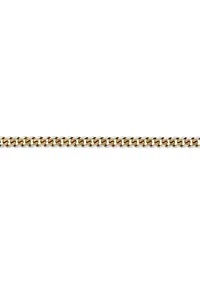 Stainless Steel 8mm Two Tone Curb Chain Bracelet