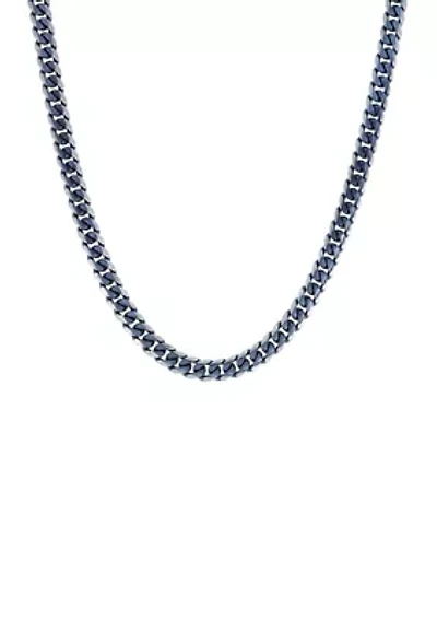 Stainless Steel 8 Millimeter Curb Chain Necklace
