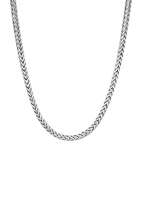 Stainless Steel 3.5 Millimeter Foxtail Chain Necklace, 24 Inch