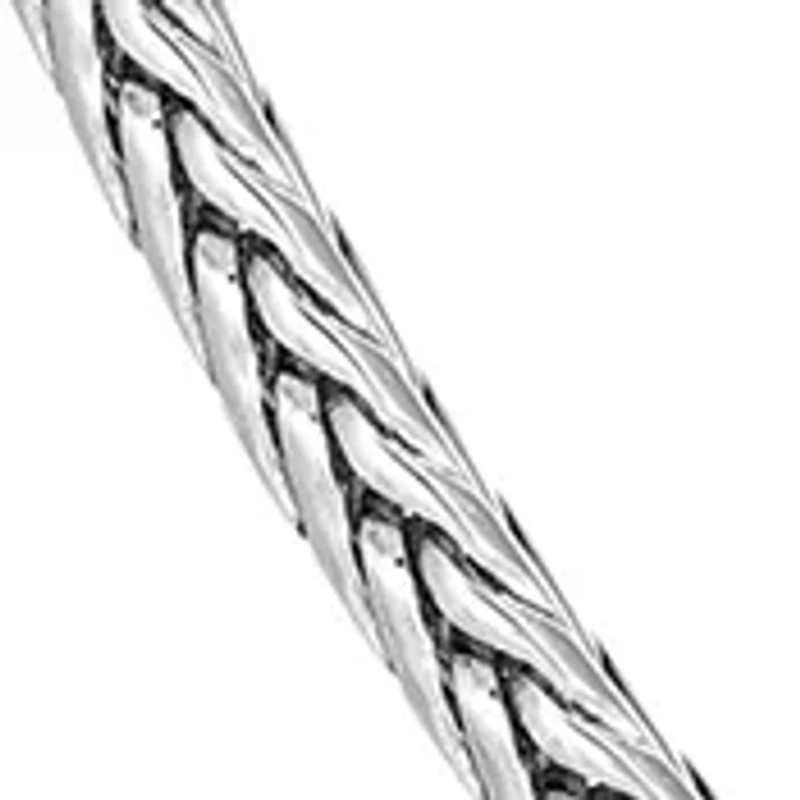 Stainless Steel 3 Millimeter Wheat Chain Necklace, 24 Inch