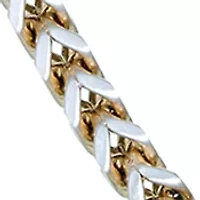 Stainless Steel 4 Millimeter Foxtail Chain Necklace with Two-Tone Gold Tone Ion Plating and Push Lock, 24 Inch