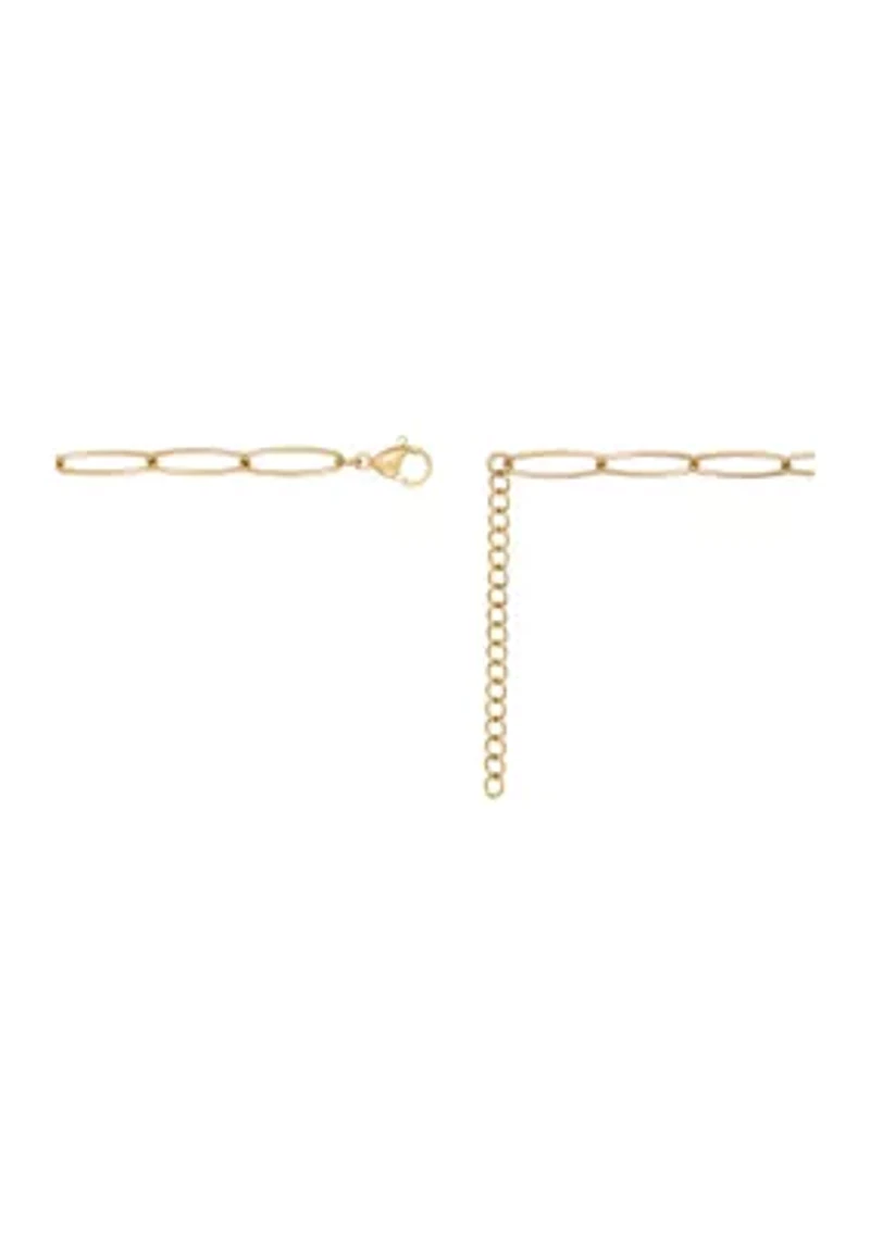 Stainless Steel 5 Millimeter Cable Chain Necklace, 24 Inch