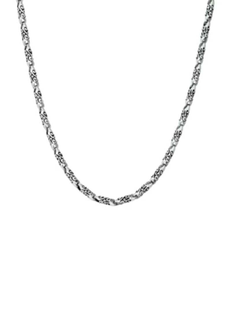 Stainless Steel 4.5 Millimeter Link Chain Necklace, 24 Inch