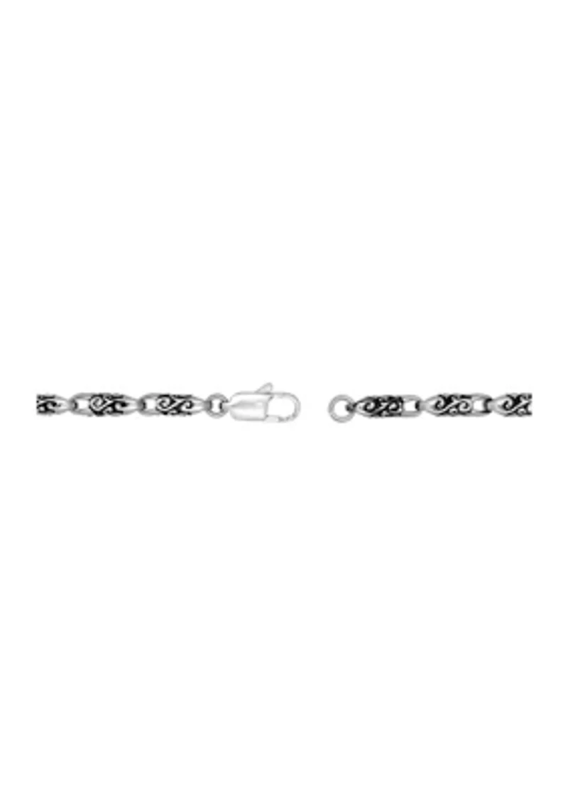 Stainless Steel 4.5 Millimeter Link Chain Necklace, 24 Inch