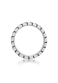 Stainless Steel Ring With Black Ip