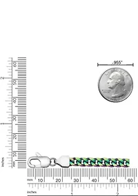 Stainless Steel 5MM Curb Chain Necklace with Multi Color Ip